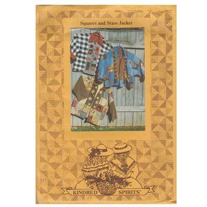 BOGO 2/$8 Sewing Crafting Pattern Kindred Spirits Squares Stars Jacket S M L